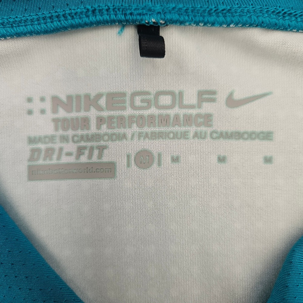 Nike Golf Tour Performance Polo Women's M Teal Blue Dri-FIT Athletic - Picture 4 of 6